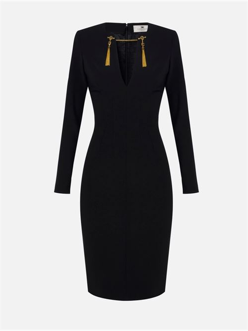 DRESS WITH JEWEL CHAIN ELISABETTA FRANCHI | AB80557E2110 NERO
